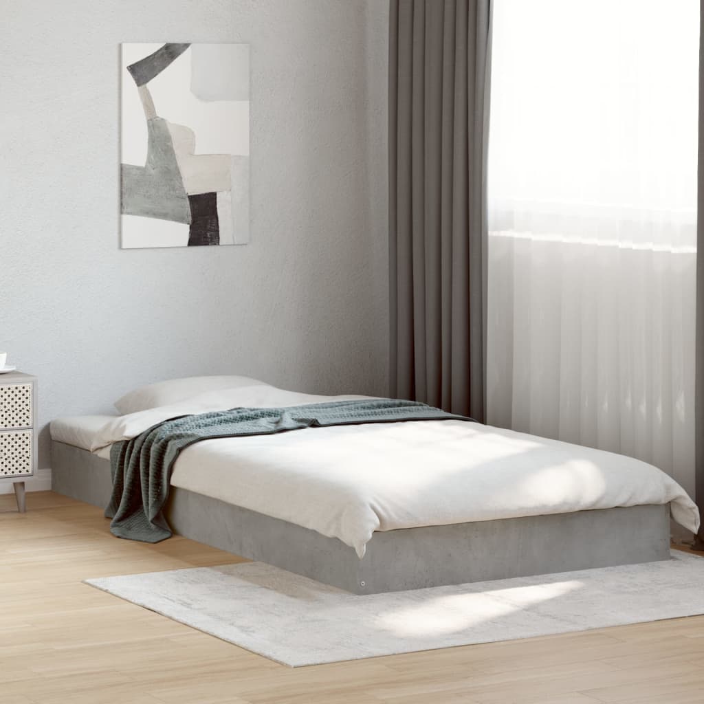 vidaXL Bedframe bewerkt hout grijs sonoma eikenkleurig 160x200 cm