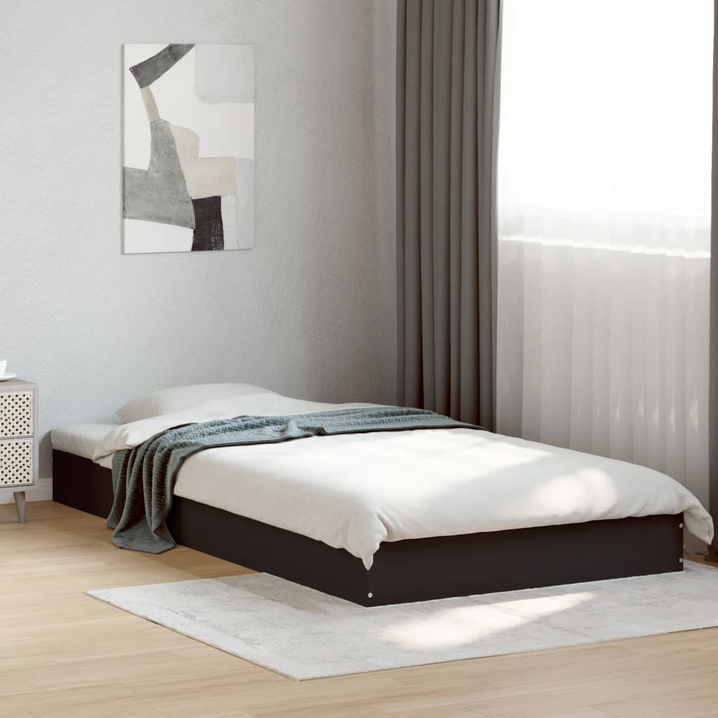 vidaXL Bedframe bewerkt hout grijs sonoma eikenkleurig 160x200 cm