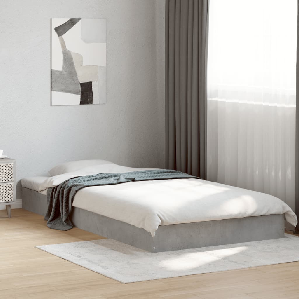 vidaXL Bedframe bewerkt hout grijs sonoma eikenkleurig 160x200 cm
