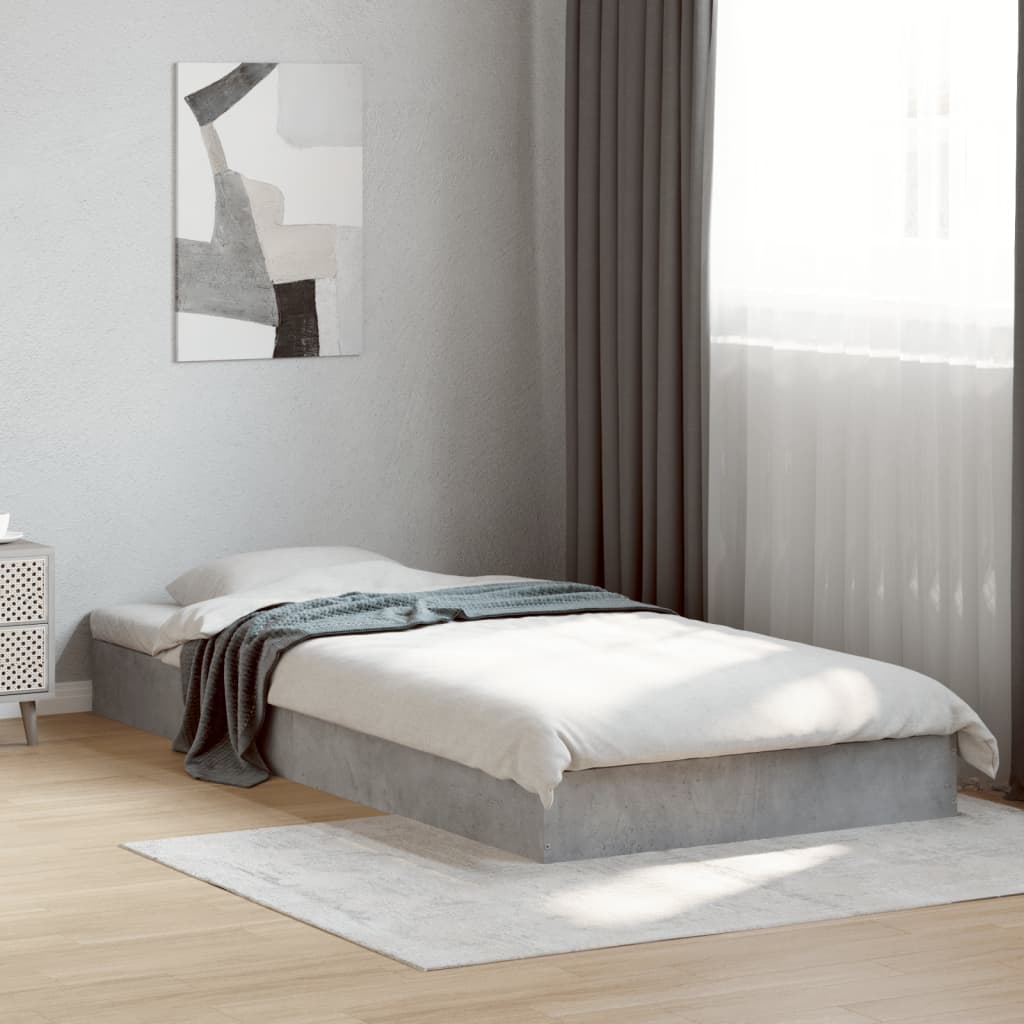 vidaXL Bedframe bewerkt hout grijs sonoma eikenkleurig 160x200 cm