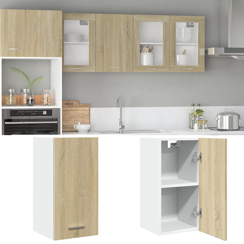 vidaXL Hangkast Lyon 60x31x40 cm bewerkt hout hoogglans wit