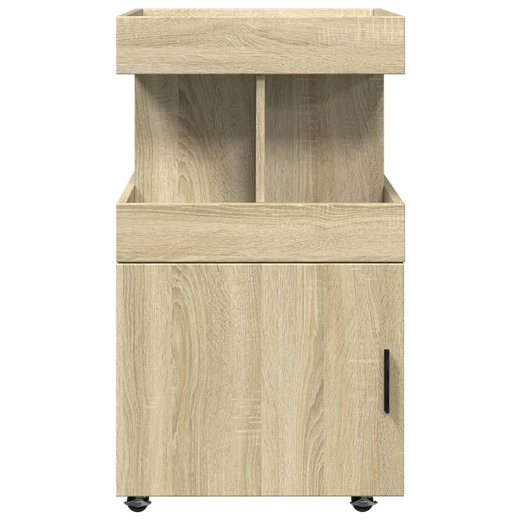 vidaXL Drankkar 50x41x89 cm bewerkt hout grijs sonoma eikenkleurig