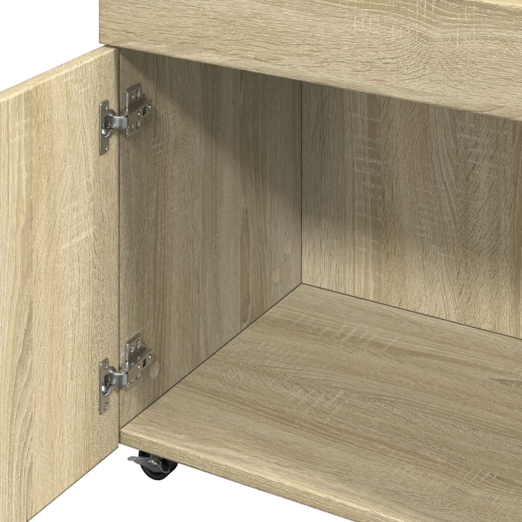 vidaXL Drankkar 50x41x89 cm bewerkt hout grijs sonoma eikenkleurig