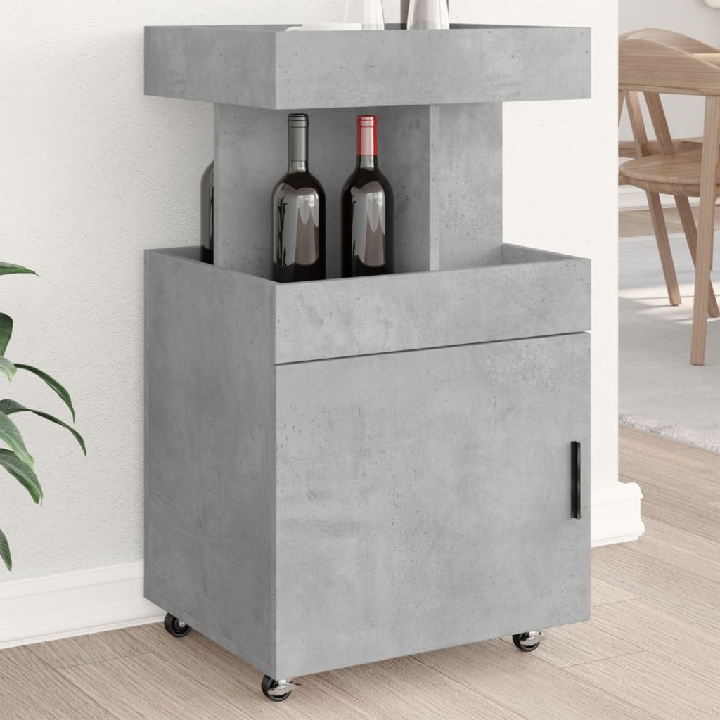 vidaXL Drankkar 50x41x89 cm bewerkt hout grijs sonoma eikenkleurig