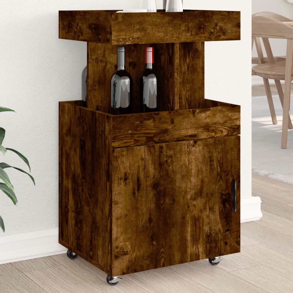 vidaXL Drankkar 50x41x89 cm bewerkt hout grijs sonoma eikenkleurig