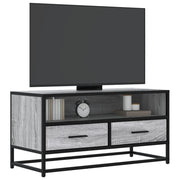 vidaXL Tv-meubel 80x34,5x40 cm bewerkt hout en metaal zwart