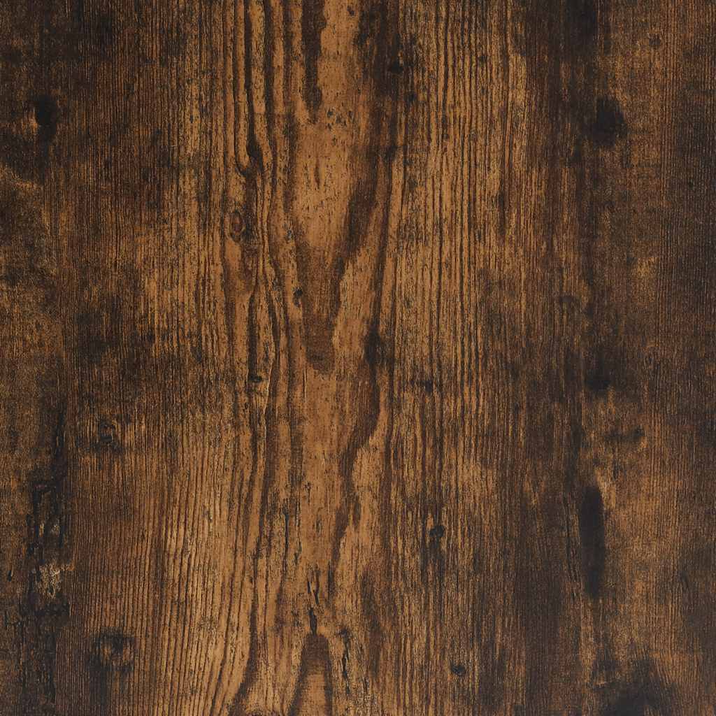 vidaXL Hoge kast 35,5x35x106,5 cm bewerkt hout en metaal zwart