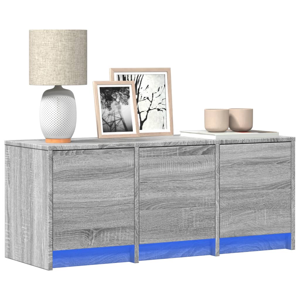 vidaXL TV-kast met LED met lade Wit 165 x 34 x 40 cm Bewerkt hout