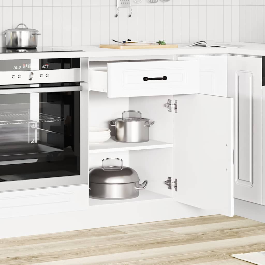 vidaXL Keukenwandhoekkast Kalmar bewerkt hout zwart