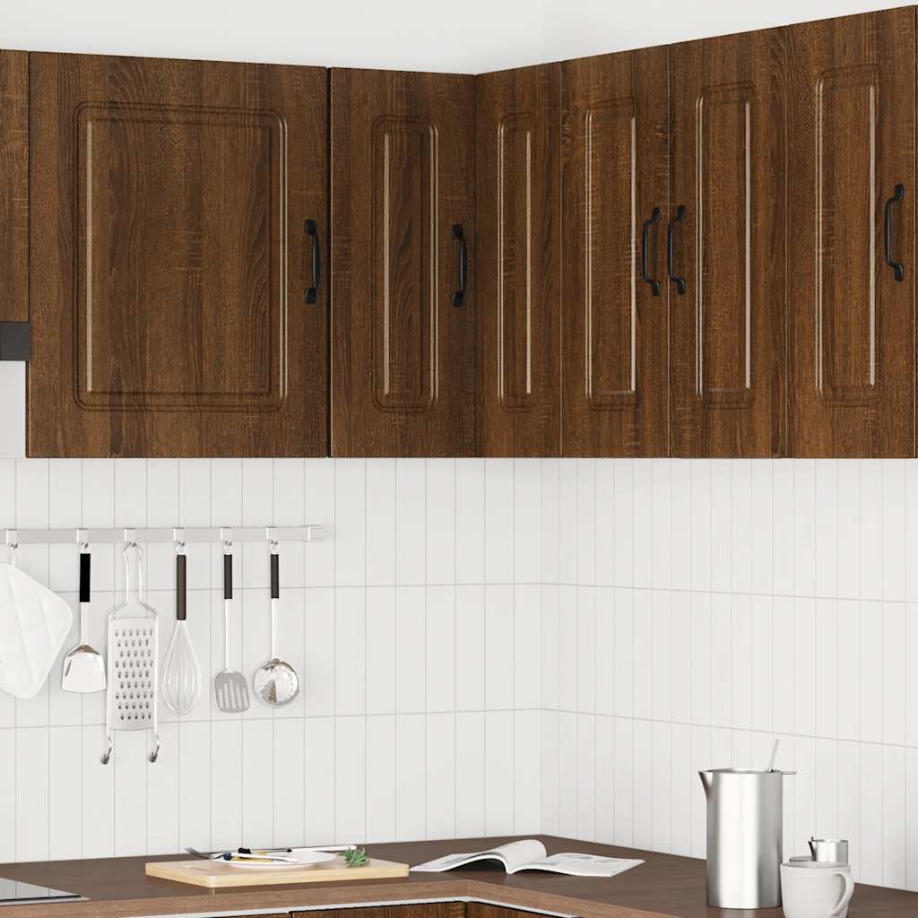 vidaXL Keukenwandhoekkast Kalmar bewerkt hout zwart