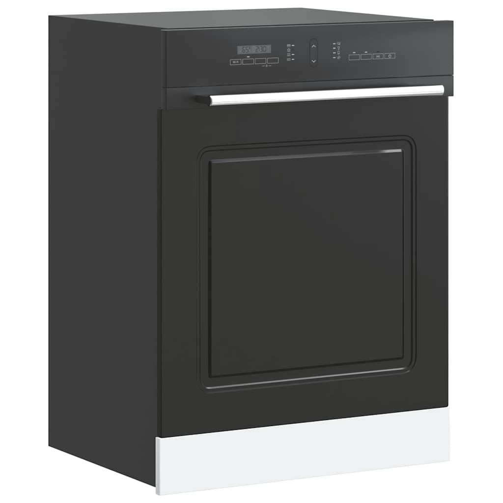 vidaXL Keukenwandhoekkast Kalmar bewerkt hout zwart