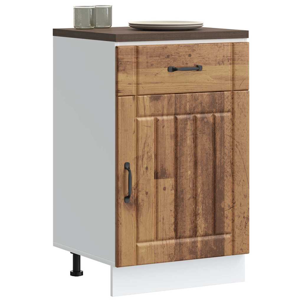 vidaXL Keukenwandkast met glazen deur Lucca bewerkt hout zwart