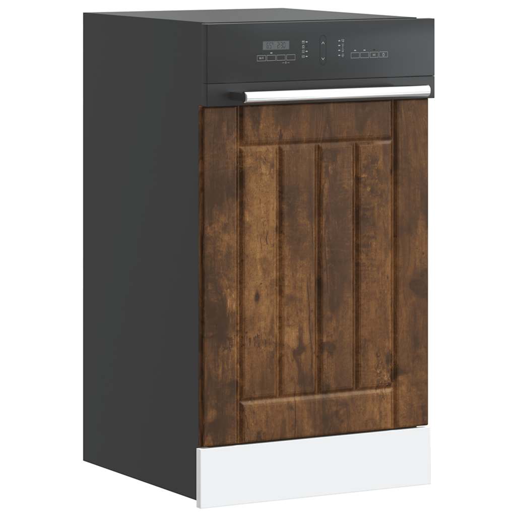 vidaXL Keukenwandkast met glazen deur Lucca bewerkt hout zwart