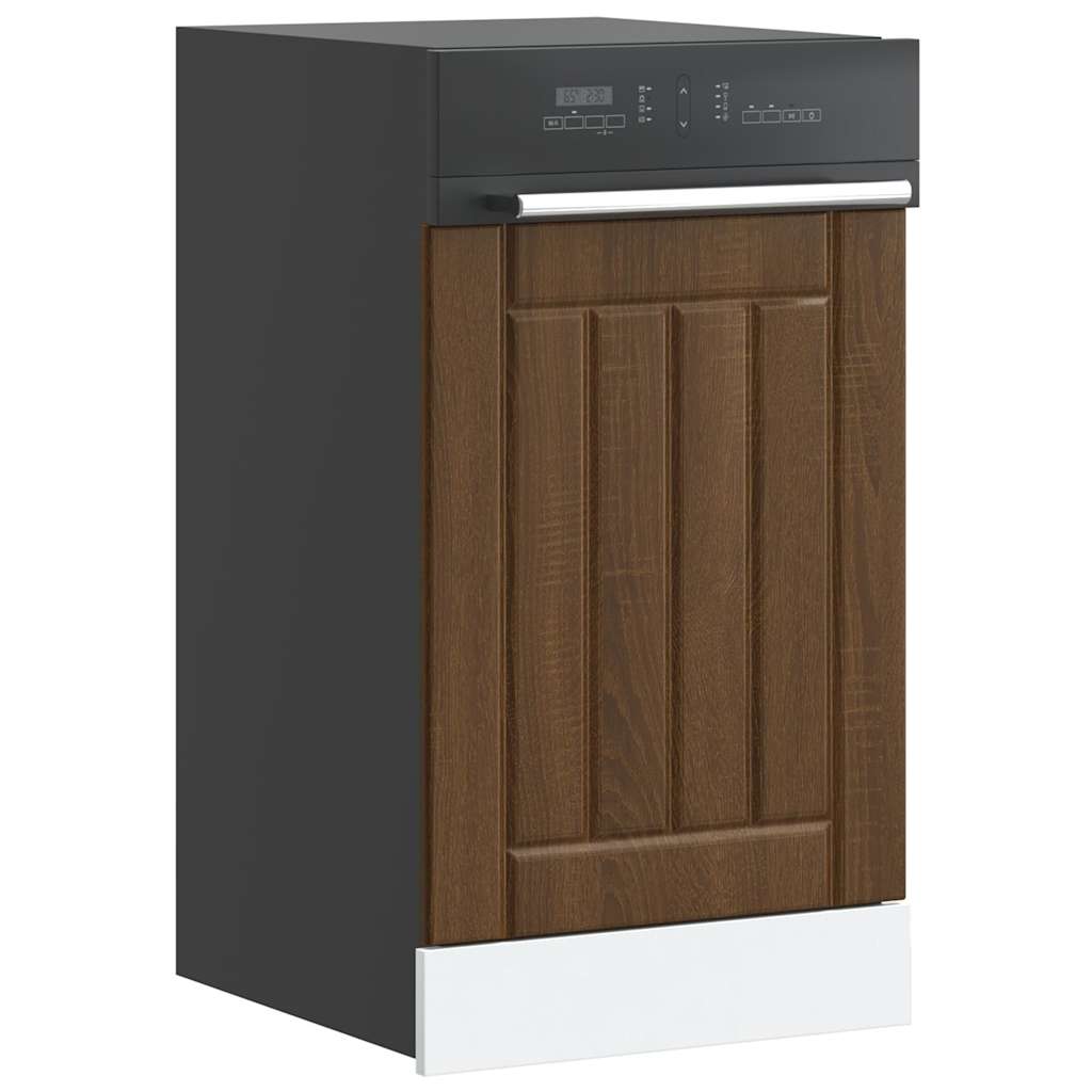 vidaXL Keukenwandkast met glazen deur Lucca bewerkt hout zwart