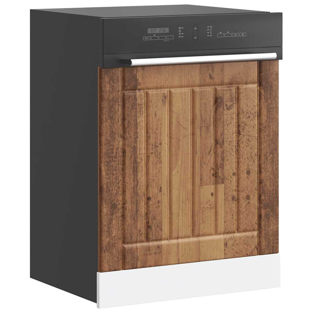 vidaXL Keukenwandkast met glazen deur Lucca bewerkt hout zwart