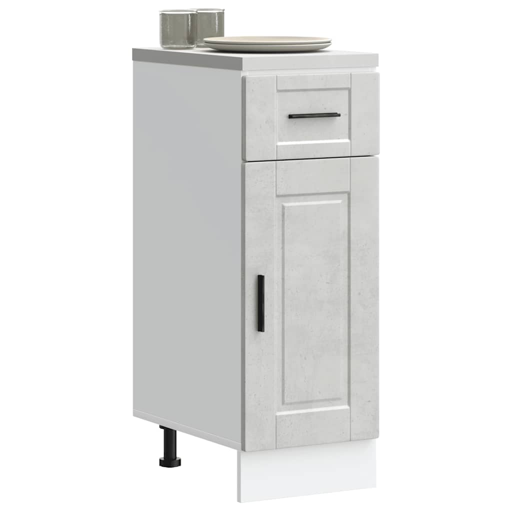 vidaXL Keukenwandkast met glazen deur Porto grijs sonoma eiken