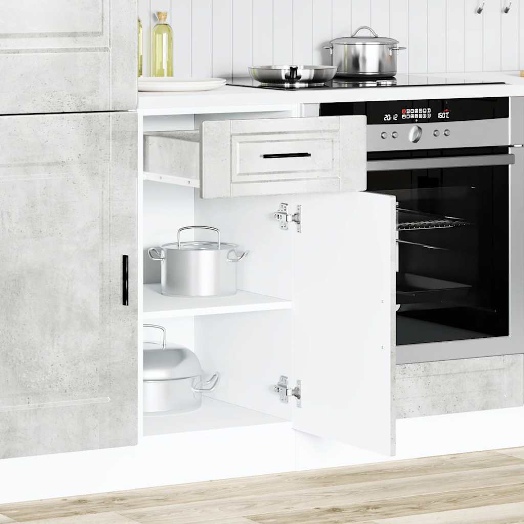 vidaXL Keukenwandkast met glazen deur Porto grijs sonoma eiken