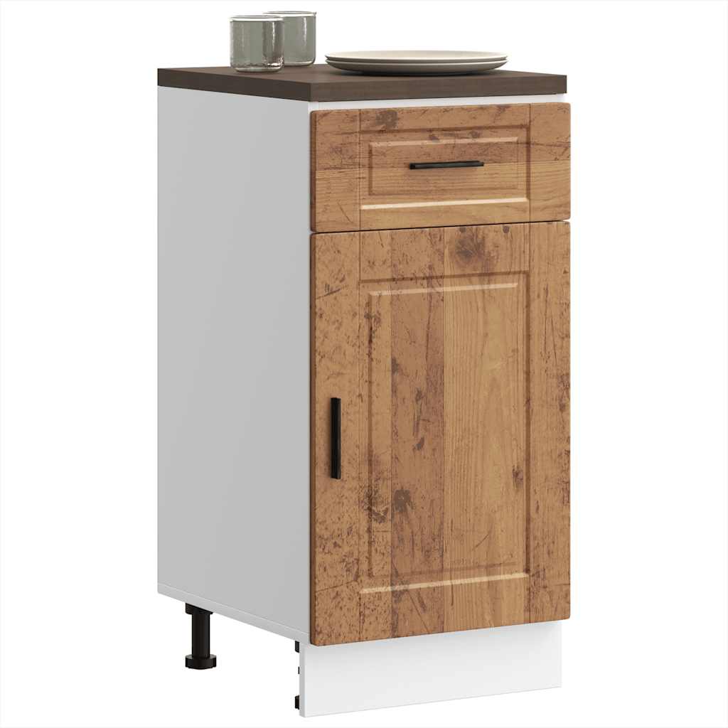 vidaXL Keukenwandkast met glazen deur Porto grijs sonoma eiken
