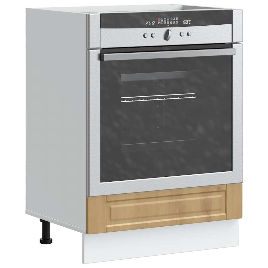 vidaXL Keukenwandkast met glazen deur Porto grijs sonoma eiken
