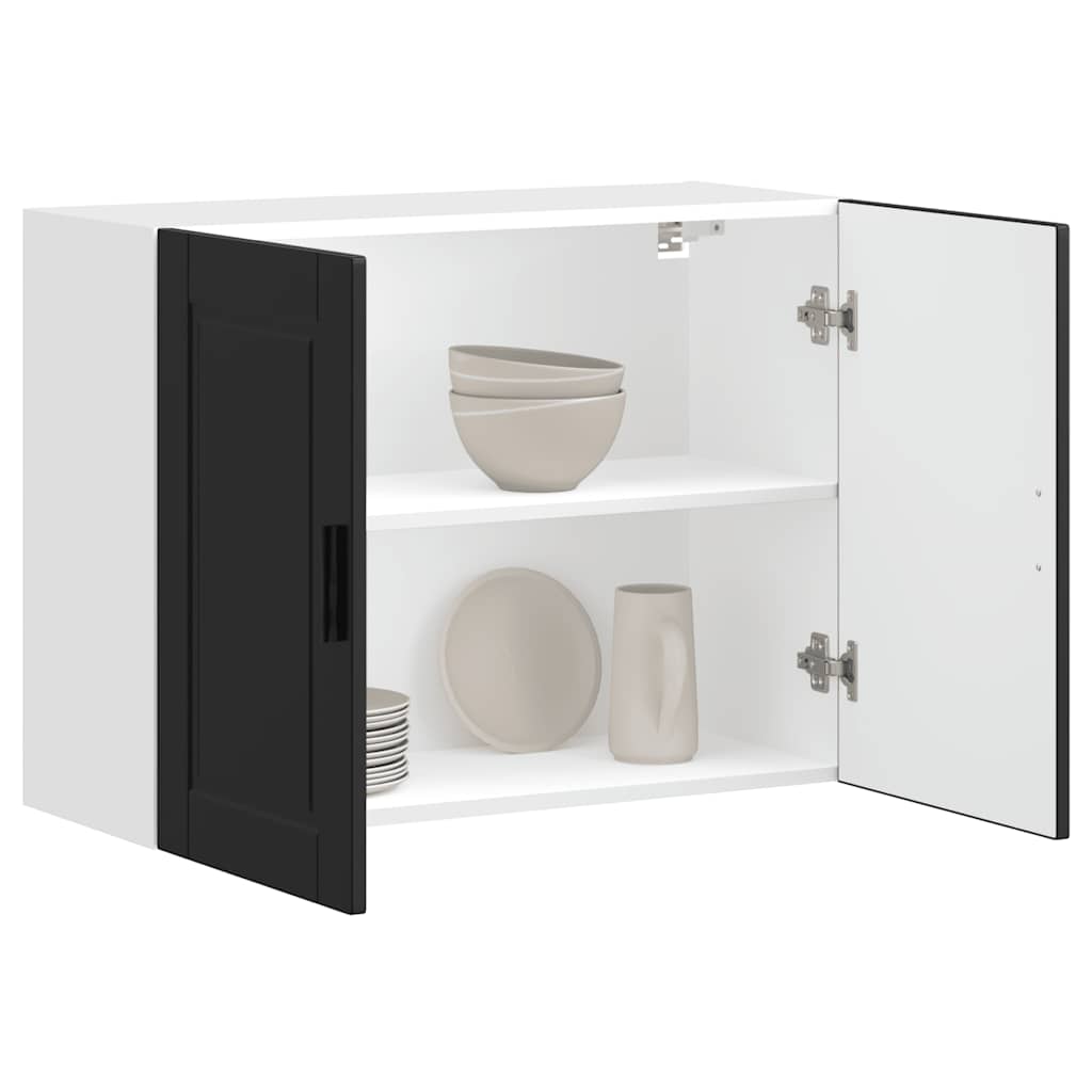 vidaXL Keukenwandkast met glazen deur Porto grijs sonoma eiken