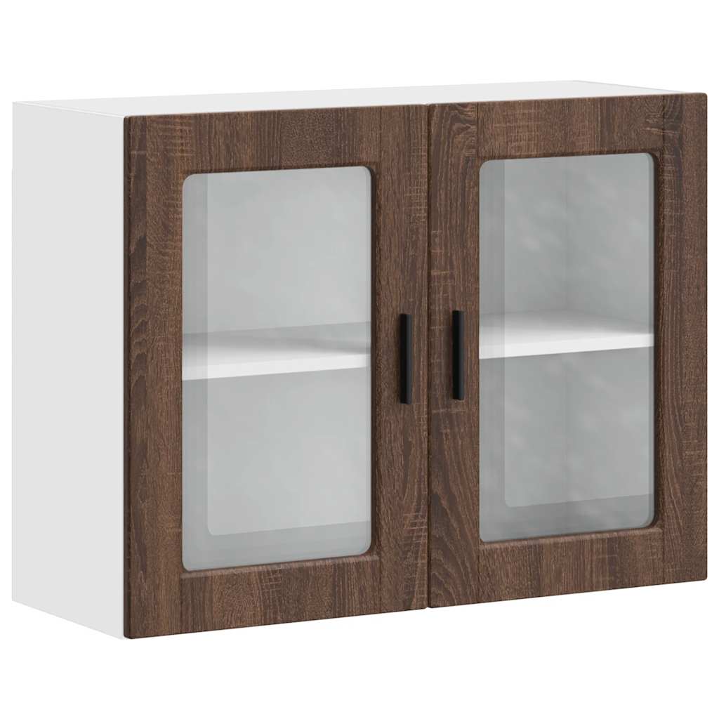 vidaXL Keukenwandkast met glazen deur Porto grijs sonoma eiken