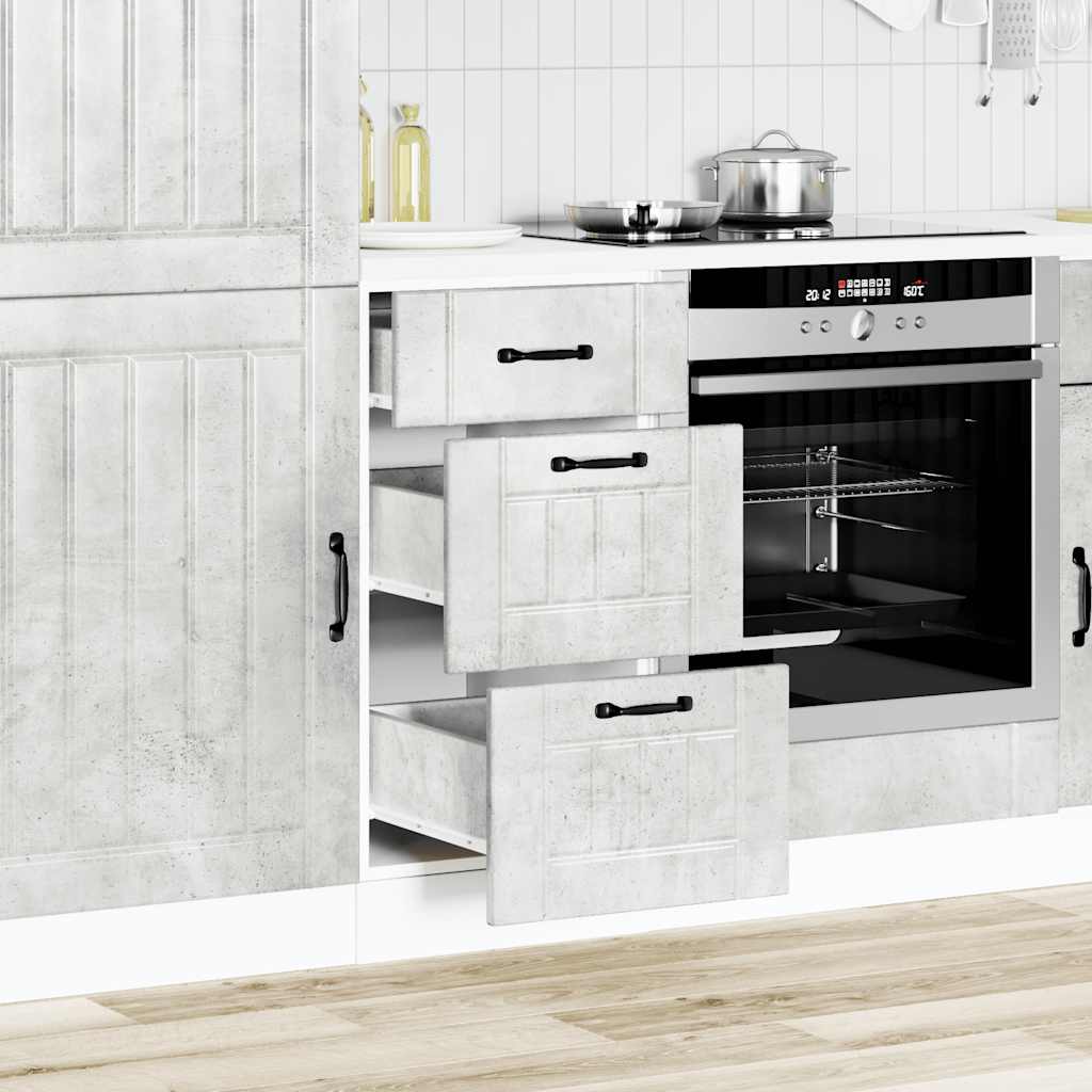 vidaXL Keukenwandkast met glazen deur Lucca bewerkt hout zwart
