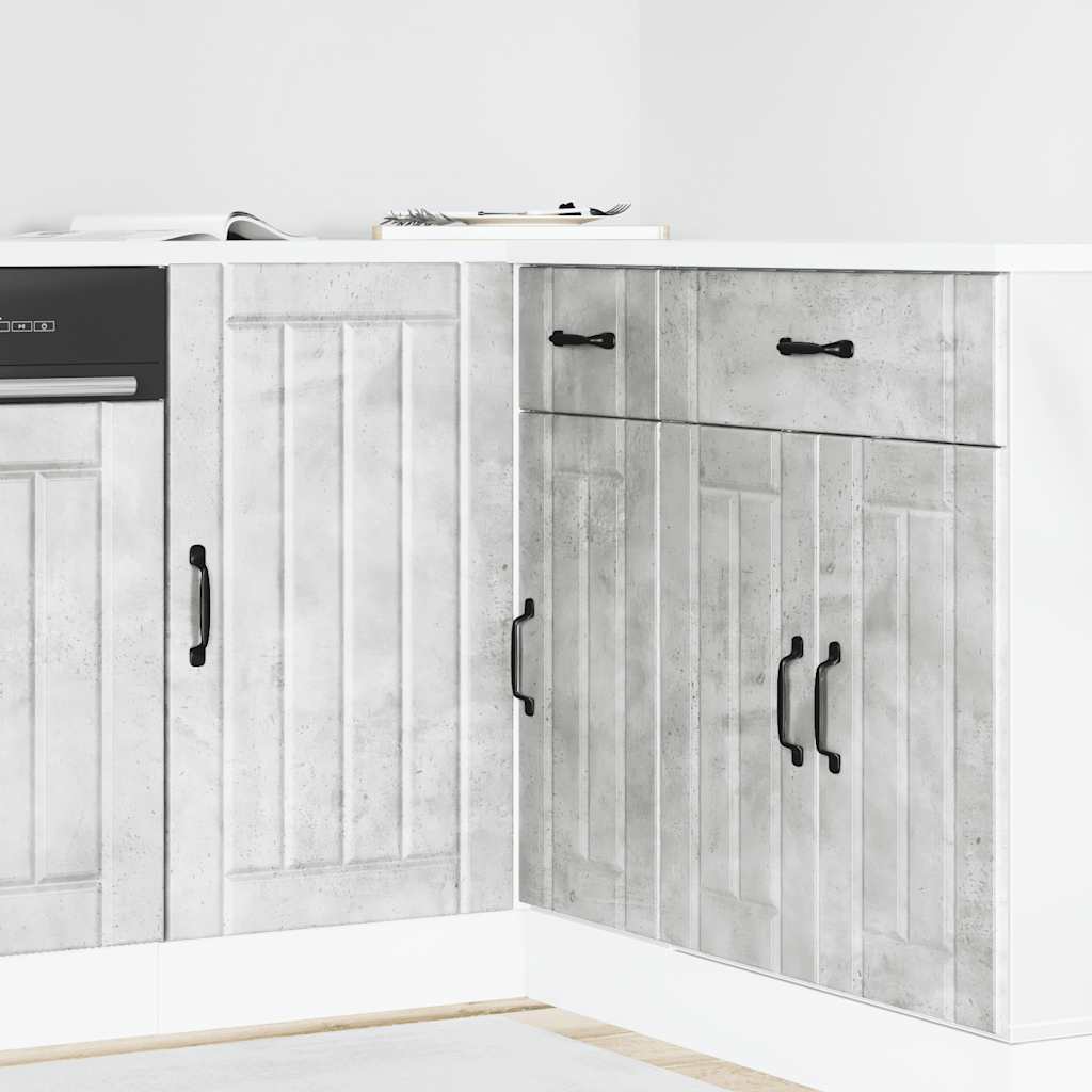 vidaXL Keukenwandkast met glazen deur Lucca bewerkt hout zwart