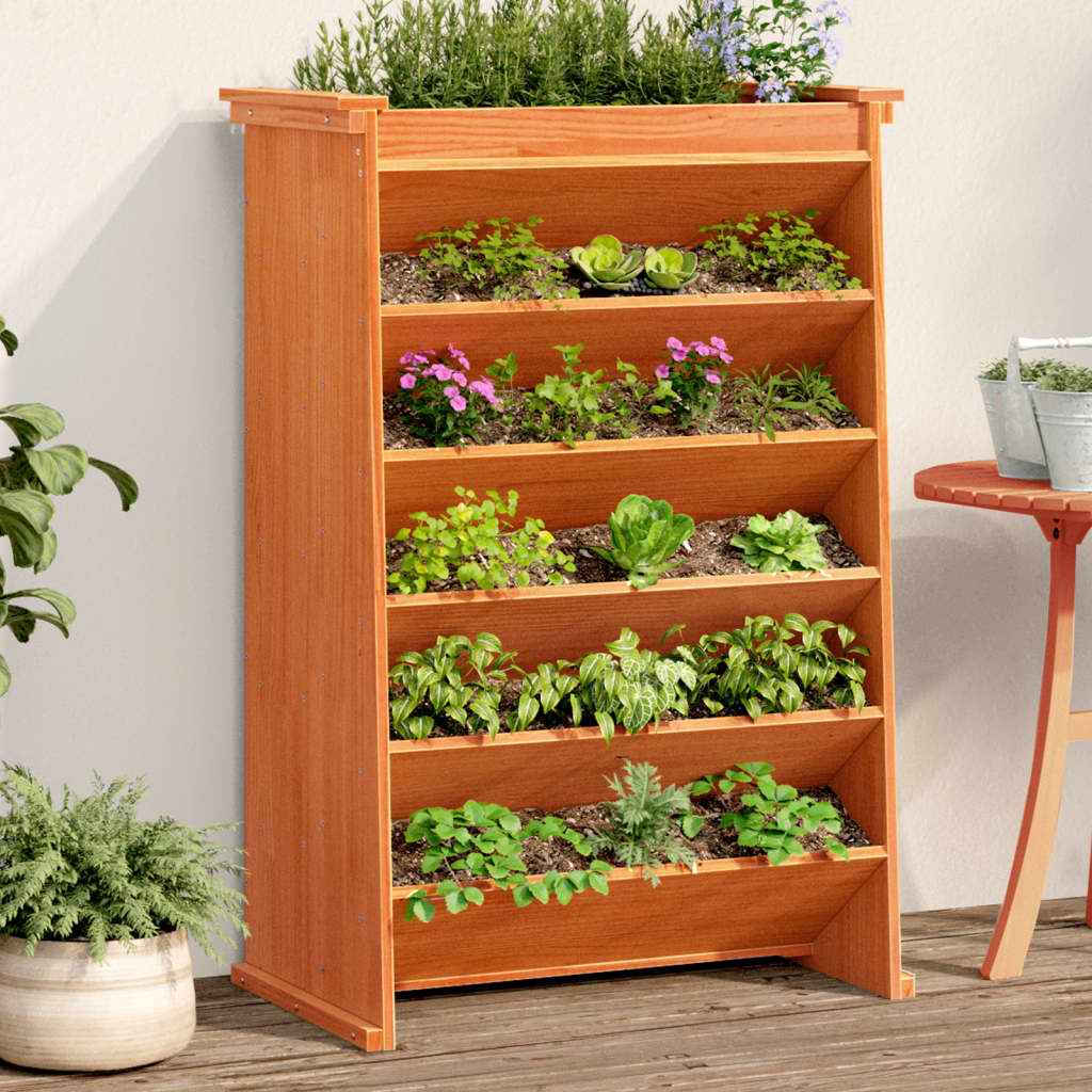 vidaXL Kruidenbak 6-laags 69x40x101,5 cm massief grenenhout
