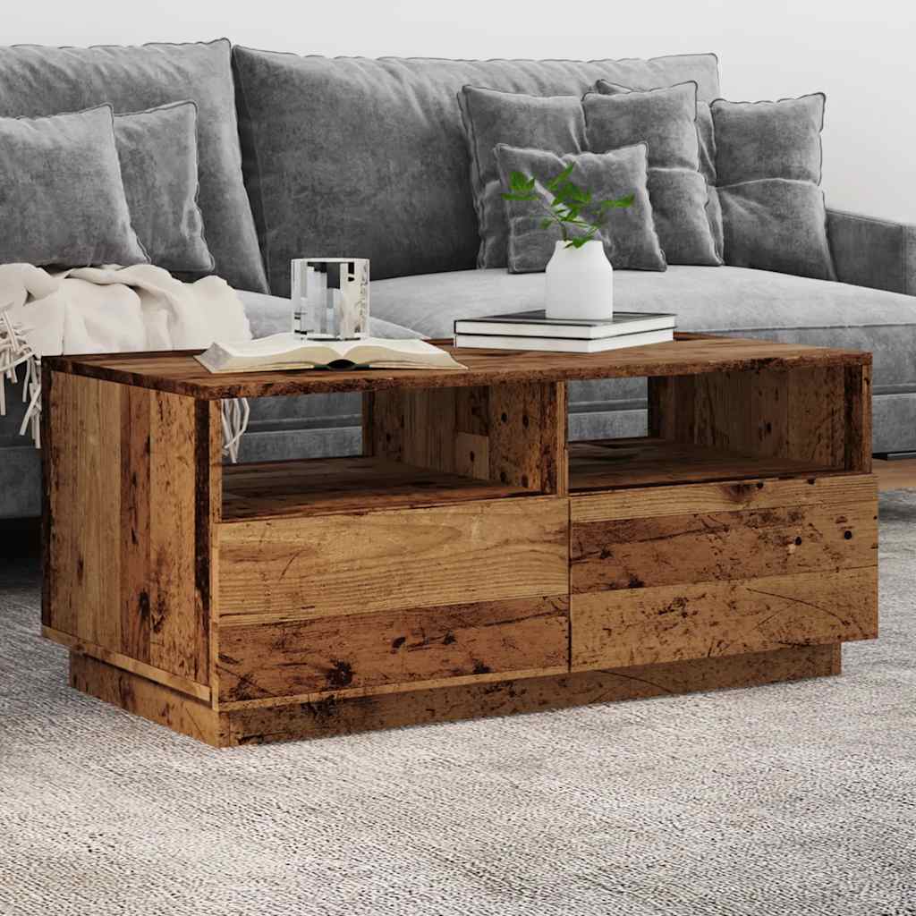 vidaXL Salontafel met LED-verlichting 50x49x40 cm zwart