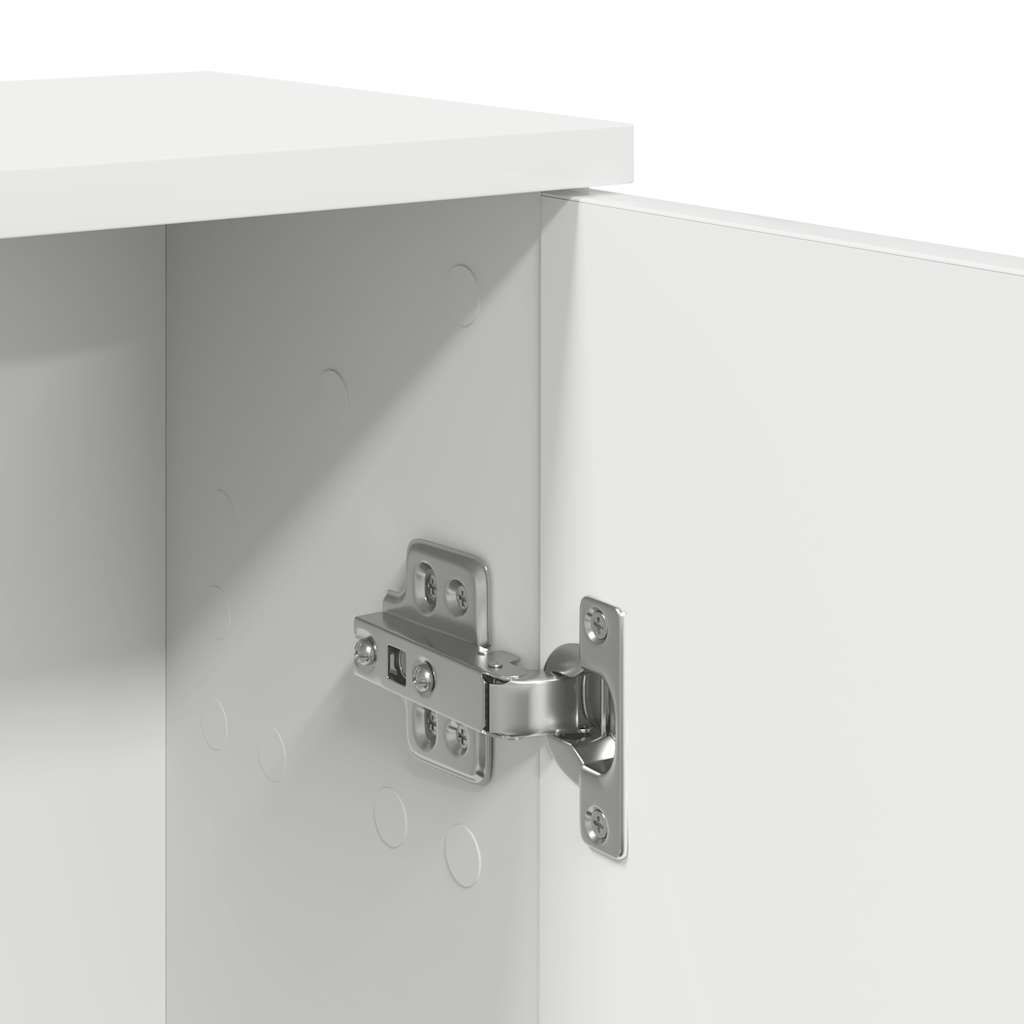 vidaXL Badkamerkast met rolhouder 39x22x90 cm wit