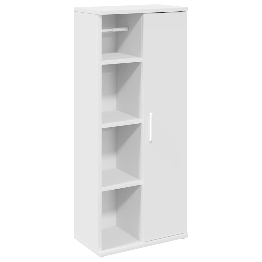 vidaXL Badkamerkast met rolhouder 39x22x90 cm wit