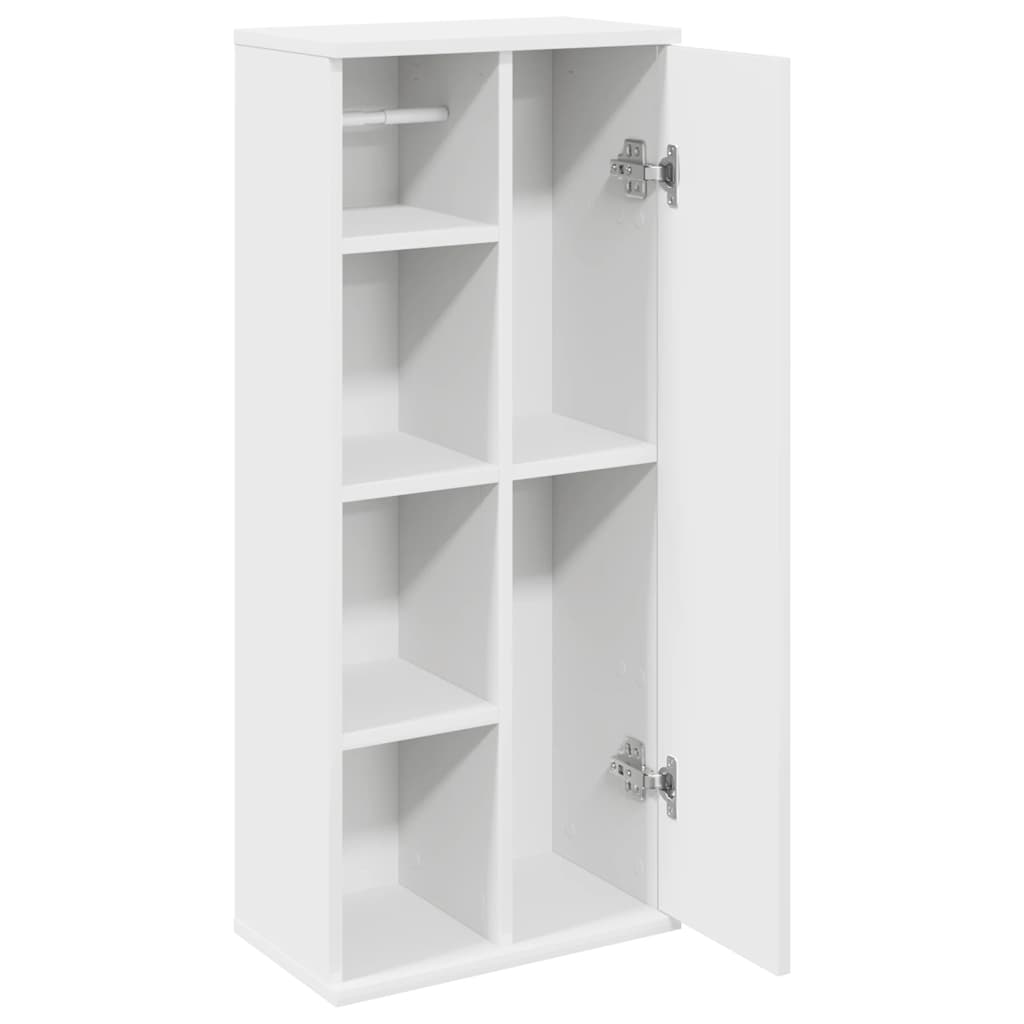 vidaXL Badkamerkast met rolhouder 39x22x90 cm wit