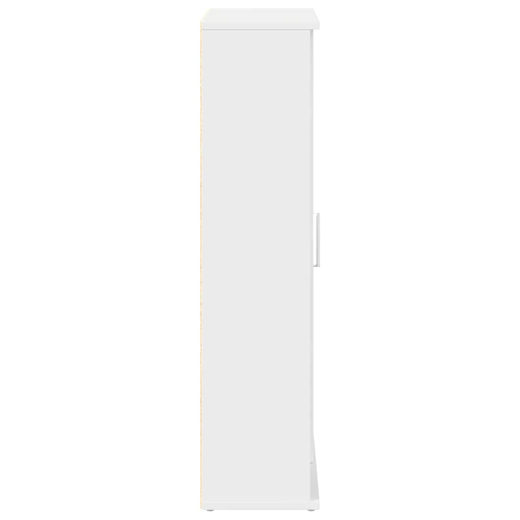 vidaXL Badkamerkast met rolhouder 39x22x90 cm wit