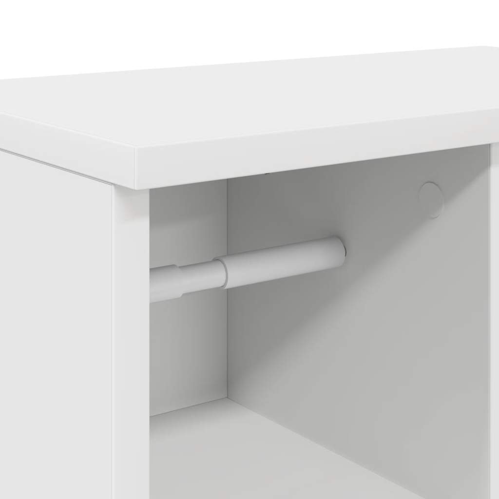 vidaXL Badkamerkast met rolhouder 39x22x90 cm wit