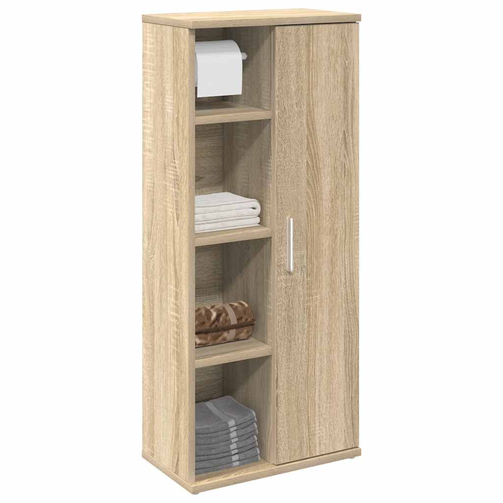 vidaXL Badkamerkast met rolhouder 39x22x90 cm wit