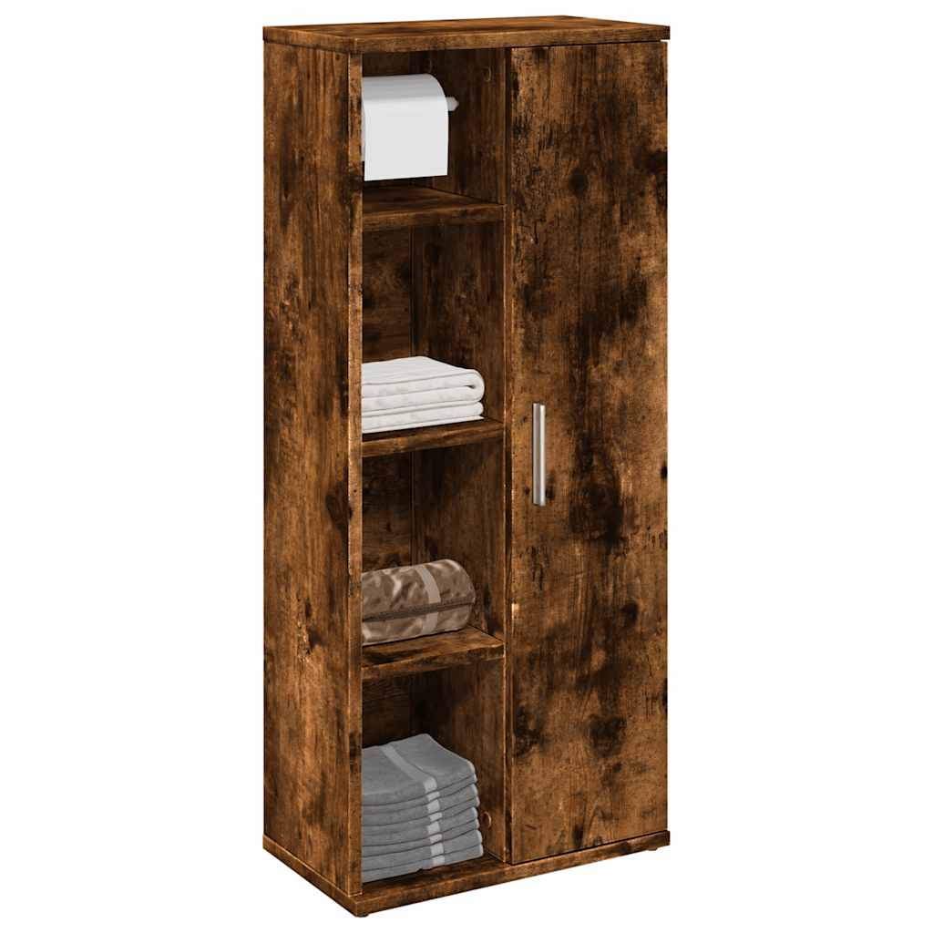 vidaXL Badkamerkast met rolhouder 39x22x90 cm wit