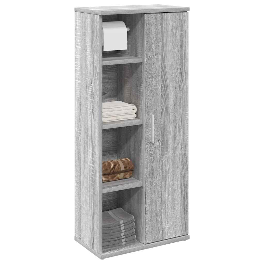 vidaXL Badkamerkast met rolhouder 39x22x90 cm wit
