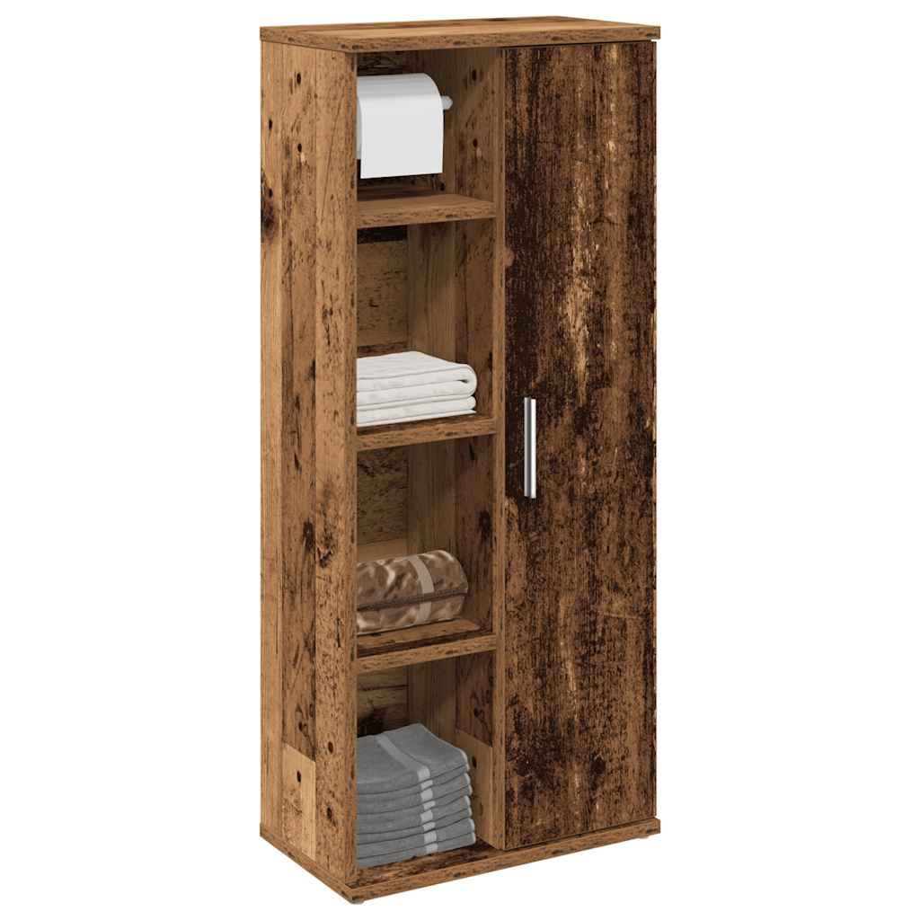 vidaXL Badkamerkast met rolhouder 39x22x90 cm wit