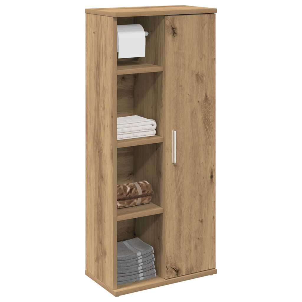 vidaXL Badkamerkast met rolhouder 39x22x90 cm wit