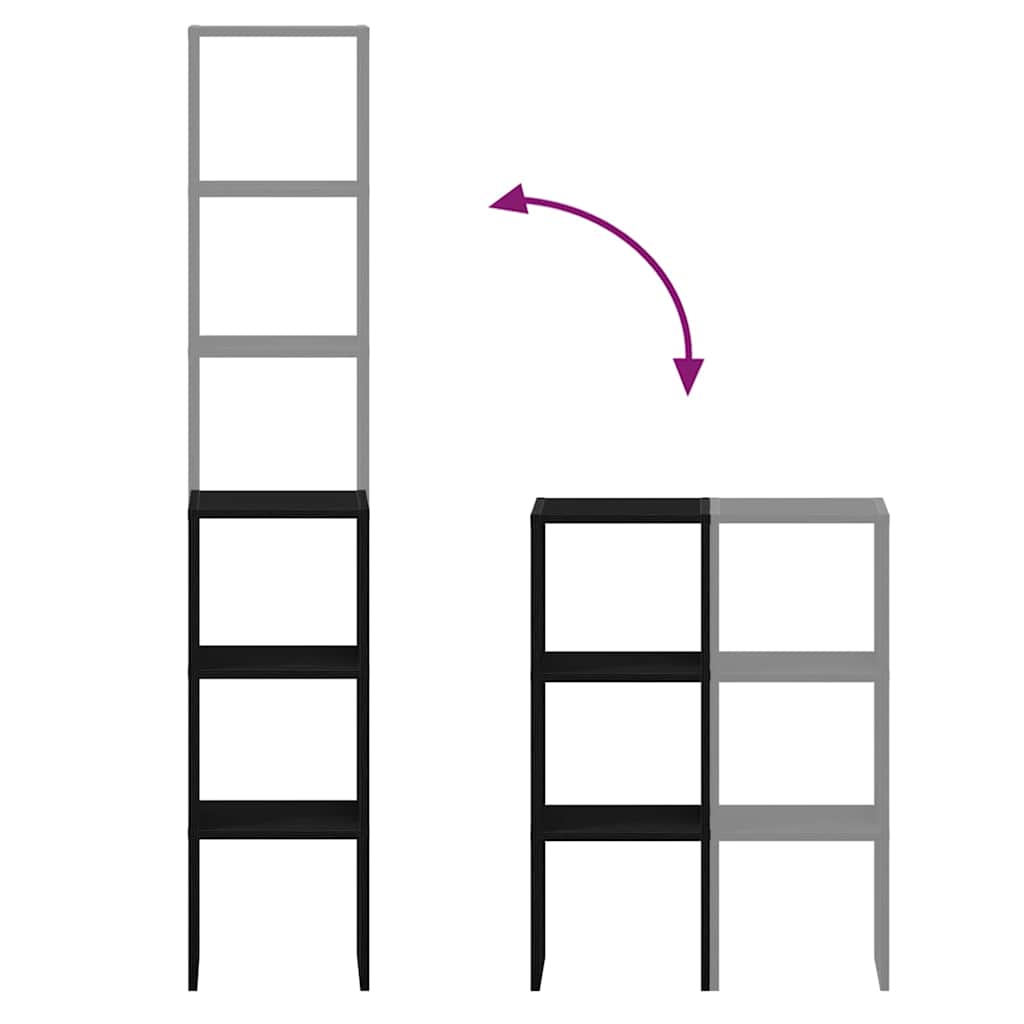 vidaXL Boekenkasten 2st stapelbaar 30x30x80cm bewerkt hout bruin eiken - Aashly