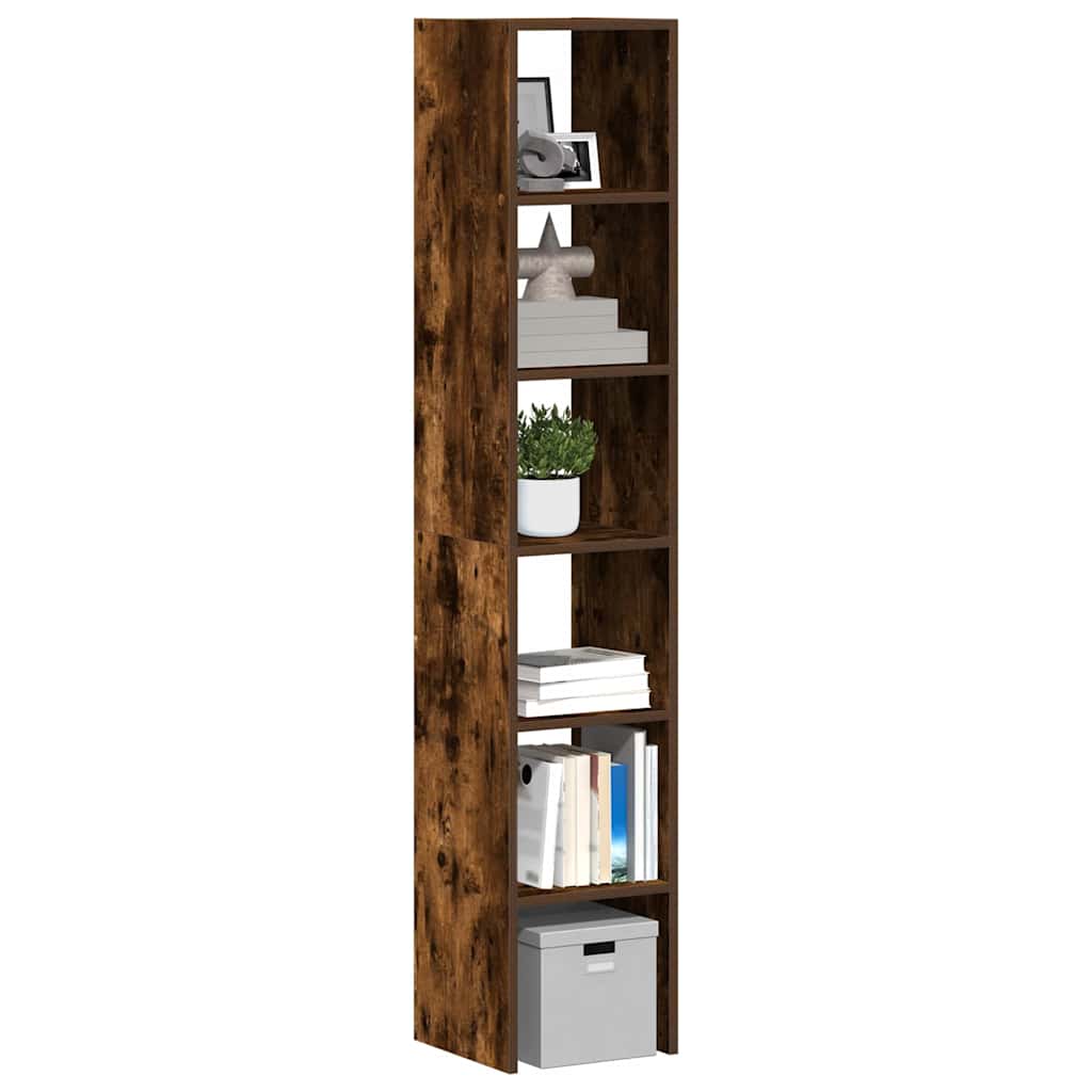vidaXL Boekenkasten 2st stapelbaar 30x30x80cm bewerkt hout bruin eiken - Aashly