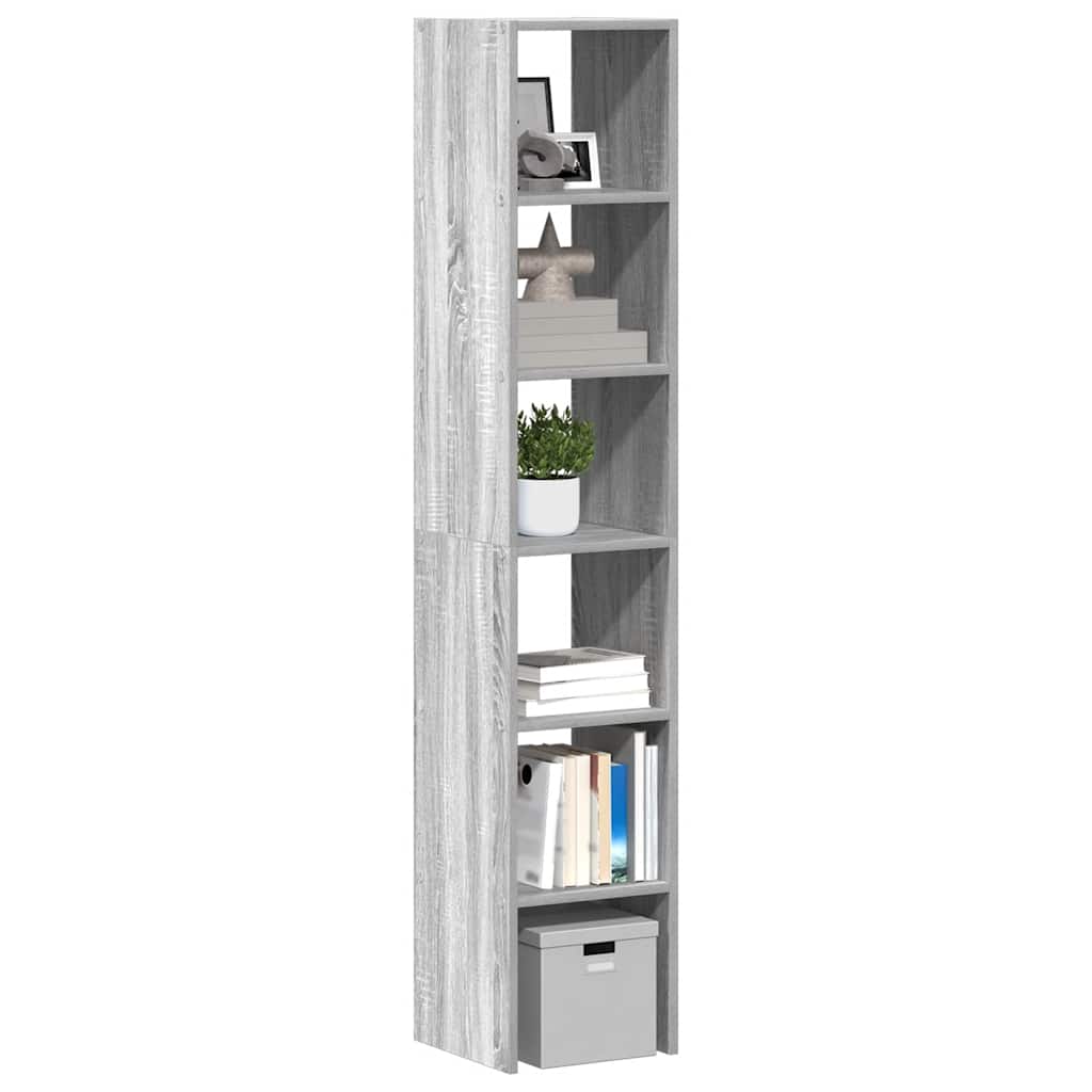 vidaXL Boekenkasten 2st stapelbaar 30x30x80cm bewerkt hout bruin eiken - Aashly