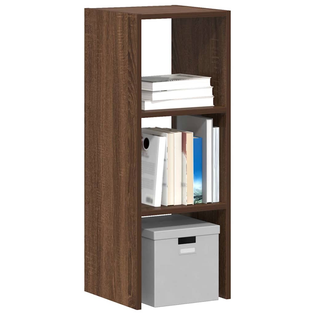 vidaXL Boekenkasten 2st stapelbaar 30x30x80cm bewerkt hout bruin eiken - Aashly