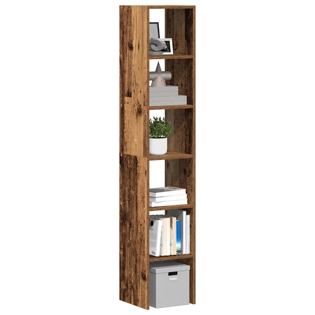 vidaXL Boekenkasten 2st stapelbaar 30x30x80cm bewerkt hout bruin eiken - Aashly
