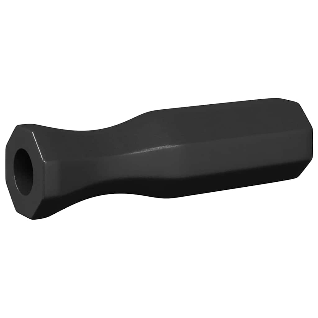 vidaXL Voetbal Tafel Handvatten 10 pcs Zwart 3,1 x 3,1 x 17,8 cm