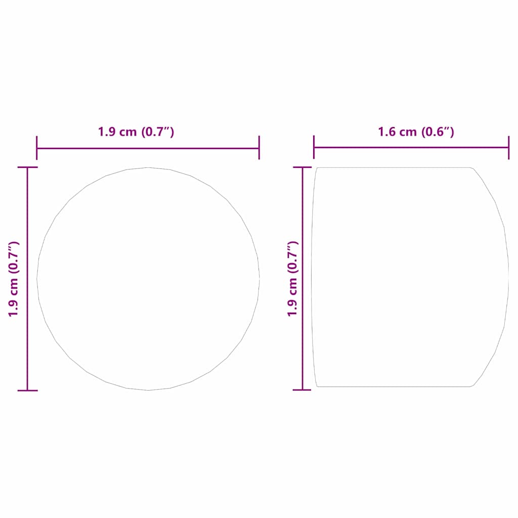vidaXL Voetbaltafel Eindkappen 10 pcs Zwart 1,9 x 1,9 x 1,6 cm