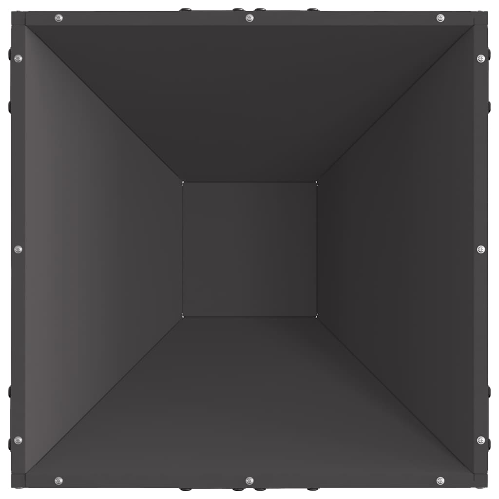 vidaXL vierkante vuurkorf zwart 50x50x35 cm staal