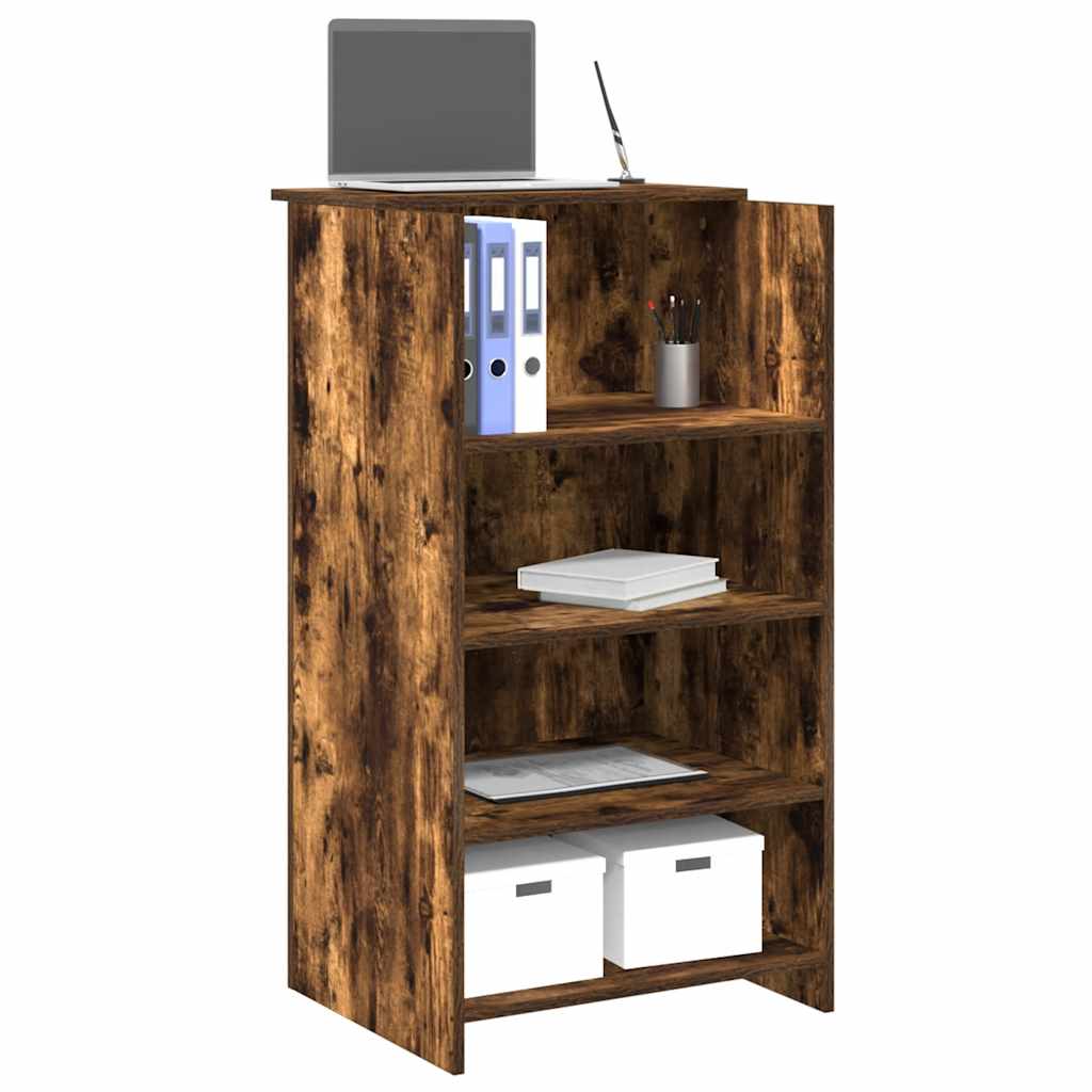 vidaXL Receptiebalie 100x50x103,5 cm bewerkt hout gerookt eikenkleurig