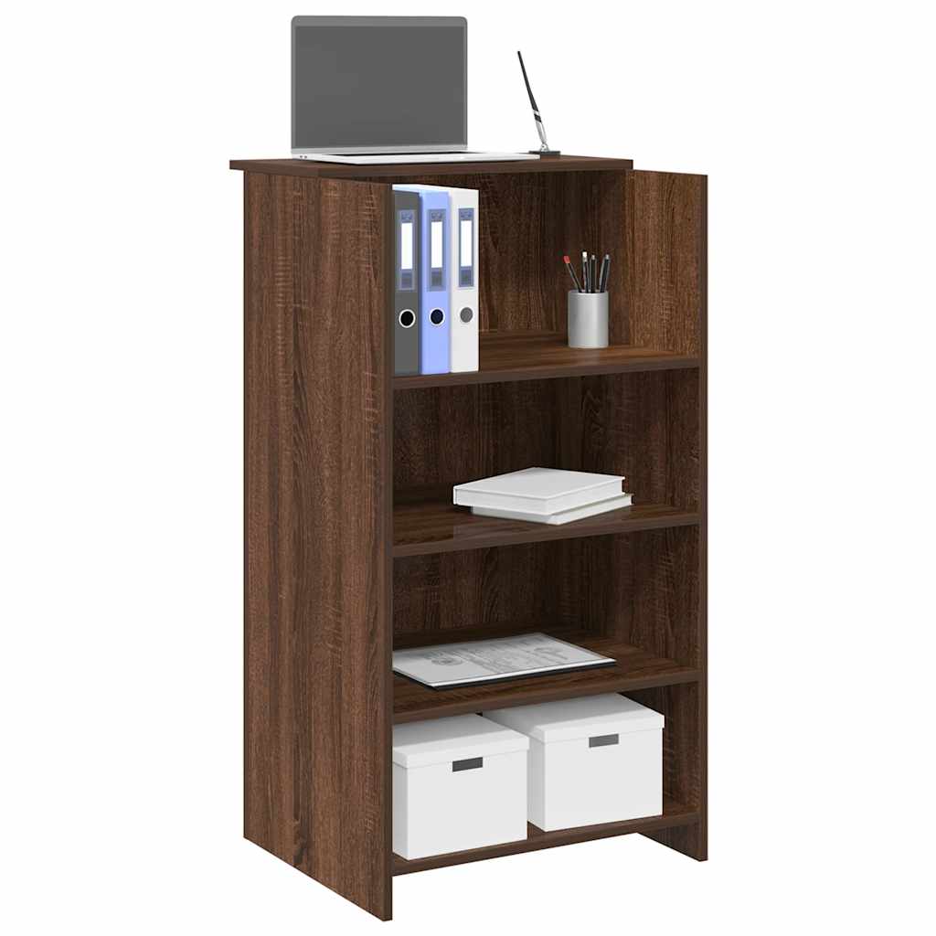 vidaXL Receptiebalie 100x50x103,5 cm bewerkt hout gerookt eikenkleurig