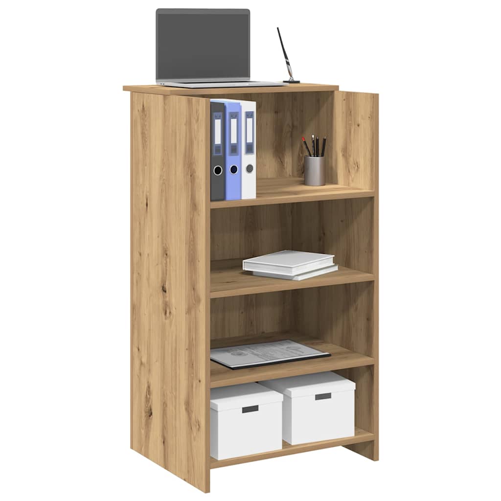 vidaXL Receptiebalie 100x50x103,5 cm bewerkt hout gerookt eikenkleurig